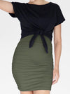 Angel Maternity Fitted Skirt Khaki