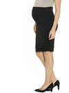 Angel Maternity Ruched Fitted Skirt Black