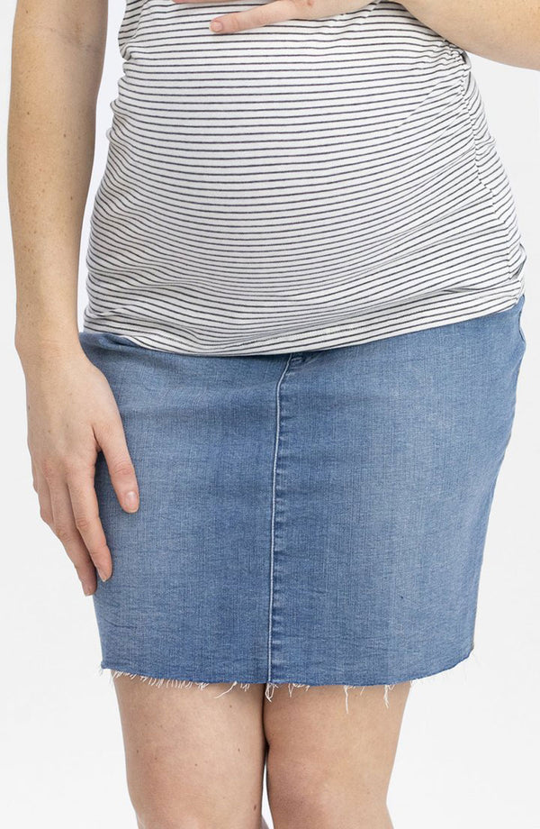 Over the Bump Denim Skirt