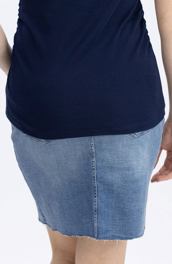 Over the Bump Denim Skirt