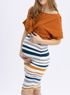 Skirt Orange/Blue Stripe
