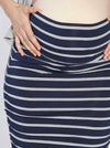 The Ruched Fitted Skirt Stripe