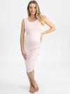 Angel Maternity Body Hugging Maternity Dress Pink
