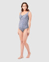 Stormi Tie Front One Piece Indigo/White