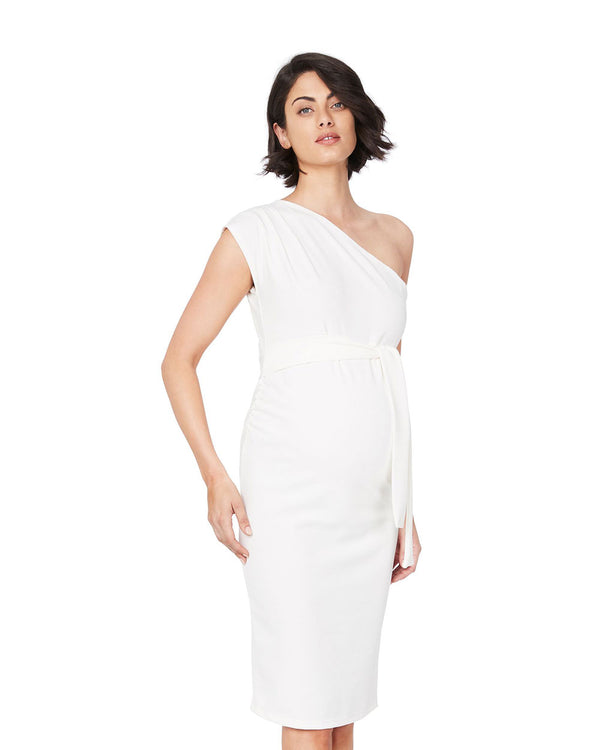 Julia One Shoulder Dress - White