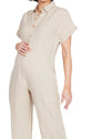 Lily Buttoned Jumpsuit - Nude